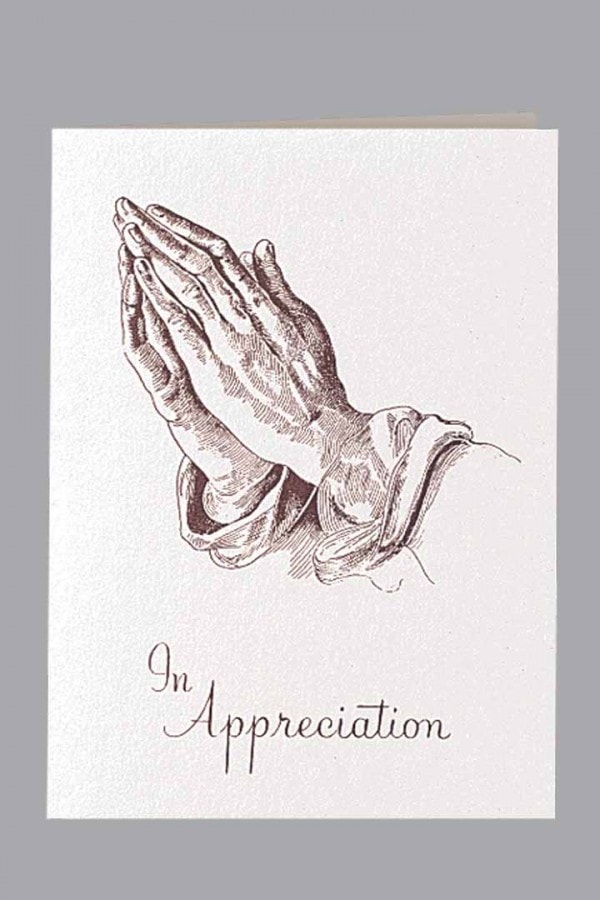 Praying Hands Acknowledgment